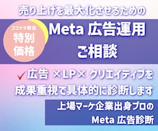 Meta広告の訴求・導線・数値改善を支援します インスタ・Facebook広告の改善/導線見直し/成果向上