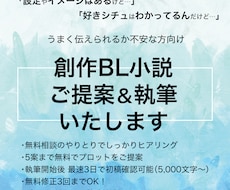 ヒアリングから創作BL小説を提案→執筆します イメージ1