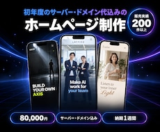 初年度のサーバー・ドメイン代込みでHPを作ります イメージ1