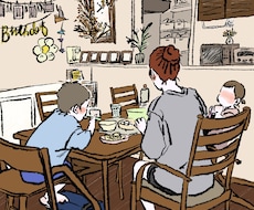 思い出を絵本風イラストにします 大切な思い出を、絵本の1ページに。