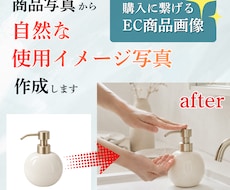 商品写真から自然な使用イメージ写真を制作します イメージ1