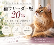 猫ブリーダーのお悩みに答えます イメージ1