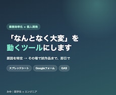 原因の特定から試作品作成し業務を効率化します イメージ1