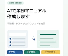 AIで業務マニュアル作成します イメージ1