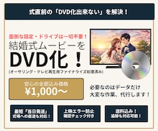 間に合います！結婚式ムービーDVD化して送ります 動画データを送るだけ！直送可！一生の思い出を確実に