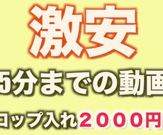激安！！動画のテロップ入れ承ります イメージ1