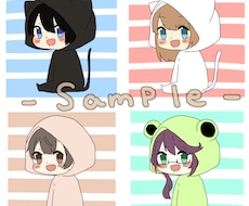自分好みにカスタマイズできます パーカーのデフォルメイラスト(*'ω'*)
