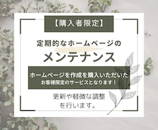 購入者限定！ホームページメンテナンス承ります イメージ1