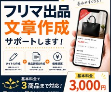 フリマ出品の商品説明文を作成します イメージ1