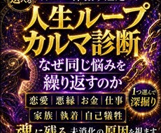 ボリュームすごい★選べるカルマ深堀鑑定します あなたを苦しめる“魂の詰まり”を1つ選んで読み解きます