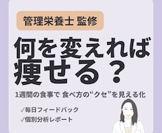 管理栄養士が1週間の食事記録を分析します ​✦体重が動き出す！キレイになれる食習慣のヒントを見つける✦