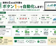 面倒なExcel作業をボタン1つで自動化します イメージ1