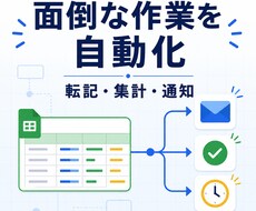 スプレッドシートの面倒な作業を自動化します イメージ1