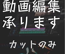 動画のカット編集を請け負います イメージ1