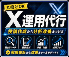 X運用を投稿作成から改善提案までまとめて代行します イメージ1