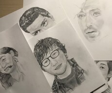 色鉛筆や鉛筆で似顔絵など描きます イメージ1