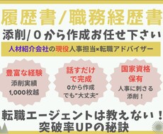 選考通過率UP！職務経歴書を人事のプ口が作成します
