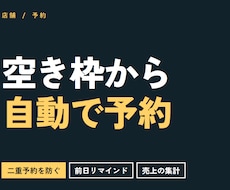 小さなお店の予約システムを作ります イメージ1