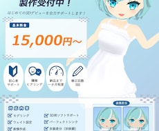 デフォルメVRMモデルを製作します 初3Dの方に親身に！素体使用することでお手軽製作します。