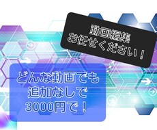 動画編集全て、一部請け負います イメージ1