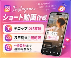 Instagram リール投稿用動画を作成します １年間で９００本以上の縦型ショート動画制作経験からサポート