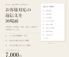 ネイル・まつげサロンの返信文を30場面作ります イメージ1
