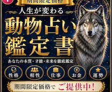 期間限定価格｜人生が変わる動物占い鑑定書作ります 当たるだけじゃない“使える鑑定”です
