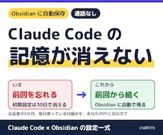 記憶が消えないClaude Codeにします 会話をObsidianに自動保存・毎晩の日記