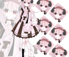 羊の女の子の立ち絵販売致します ゆるふわ羊ちゃんの差分ありイラストです。