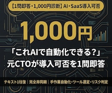 元ＣＴＯ★ＡＩ・ツール導入の可否判断します イメージ1