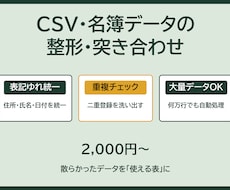 CSV・名簿データの整形・変換を代行します イメージ1
