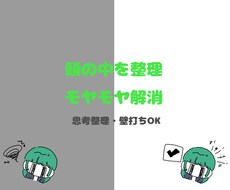 頭の中のモヤモヤを整理・言語化します イメージ1