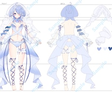 三面図，立ち絵，キュービジュアルのご依頼を承ります イメージ1