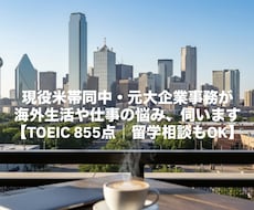 海外生活や仕事の悩み、現役米在住の私が伺います