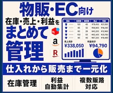 物販・ECの在庫・売上・利益管理表を作成します 仕入れから販売・在庫・利益までExcelで一元管理