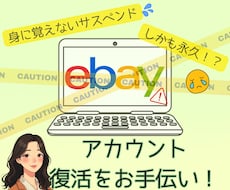 eBayの永久サスペンドからの復活をお手伝いします 登録後すぐの身に覚えのない永久サスペンドの復活をサポート！