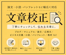 あなたの伝えたい情報が伝わる文章に仕上げます 元大学教員が作文スキルや観察力を活かして校正します