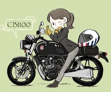 バイクイラスト作成します 可愛い絵柄でバイクのイラスト描かせて頂きます！