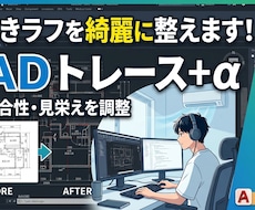 手書きの間取り図などを綺麗なCADデータに！ます イメージ1