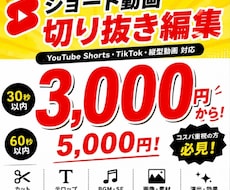 格安でShort動画編集【先着3名限定】でします イメージ1