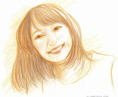 色鉛筆・手描きで似顔絵描きます あたたかみのある絵をお望みの方へ