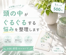 頭の中がぐるぐるする悩みを整理します ひとりで考えても答えが出ない時に