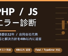PHP/JSエラー診断します イメージ1