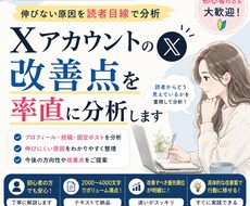 Xアカウントの改善点を率直に分析します イメージ1