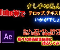 Youtube等の動画編集承ります イメージ1