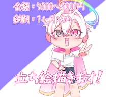 グッズ化OK！デフォルメ立ち絵描きます イメージ1