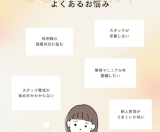 新人育成や採用に関するご相談に応じます 育成や採用に携わった経験をもとにお話を伺います
