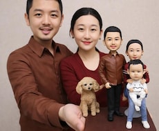 写真から作るフィギュア｜家族写真 似顔人形ます オーダーメイド家族 にそっくり世界に一つの記念品 家族記念日