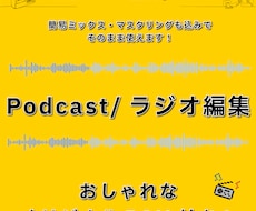 現役プロがPodcast/ラジオ編集整音します 【おしゃれBGMやジングルも作成可能！クオリティUP！】