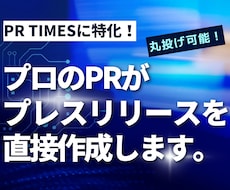 PRTIMES特化！プロがプレスリリース作成します PRのプロがメディアに刺さるプレスリリースを作成代行します。